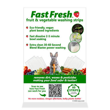 Fast Fresh Fruit & Vegetable Washing Strips - Pack of 60