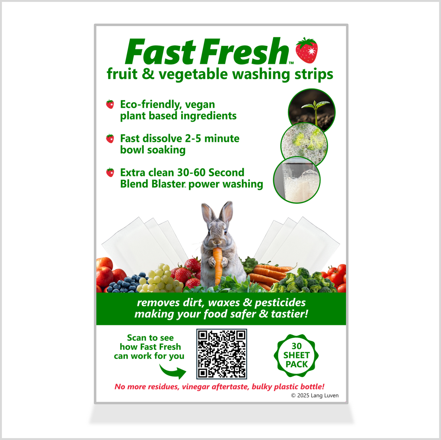 Fast Fresh Fruit & Vegetable Washing Strips